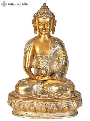 12" Tibetan Buddhist Lord Buddha In Dhyan Mudra (Meditation) In Brass | Handmade | Made In India