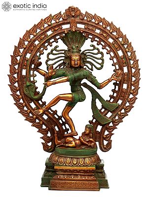 22" Lord Shiva as Nataraja Brass Statue – Handmade Divine Sculpture | Made in India