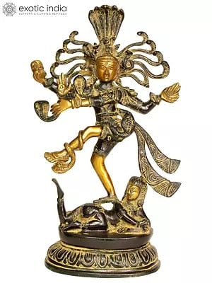 14" Divinity Of Nataraja's Tandava In Brass | Handmade | Made In India