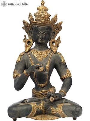 14" Tibetan Buddhist Deity Vajrasattva | Brass | Handmade | Made In India