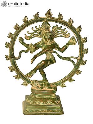 9" Nataraja Brass Sculpture | Handmade | Made in India