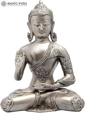 11" Lord Buddha Preaching His Dharma In Brass | Handmade | Made In India