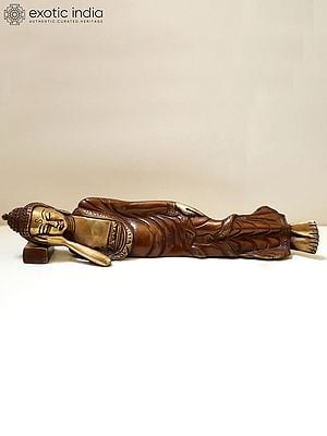 14" The Final Nirvana of the Buddha In Brass