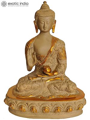 Blessing Buddha In Brass | Handmade | Made In India