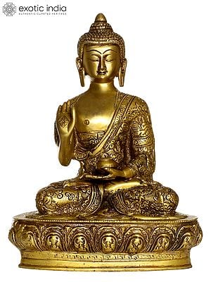 Blessing Buddha In Brass | Handmade | Made In India