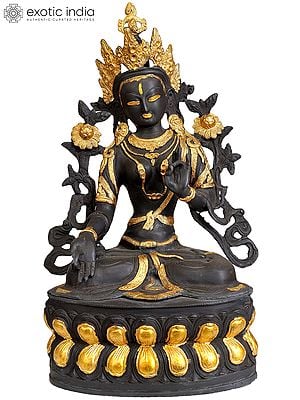 14" White Tara, Beloved Of Her Devotees In Brass | Handmade | Made In India