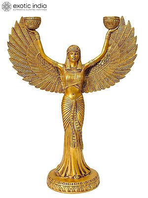 12" Handmade Goddess Isis Brass Statue – Spiritual Art | Crafted in India