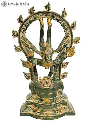 12" Shiva's Gangavatarana (Nataraja) Brass Sculpture | Handmade Idols | Made in India