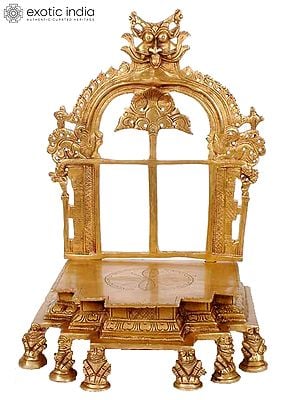 12" Airy Throne, Fit For A King in Brass | Handmade | Made In India