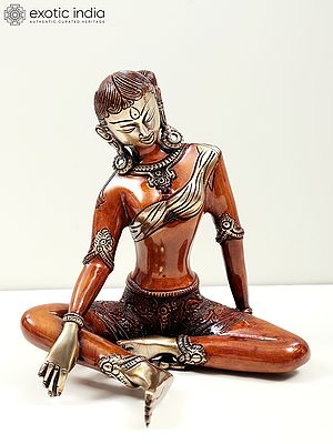 8" Tibetan Buddhist Deity Green Tara Brass Sculpture | Handmade | Made in India