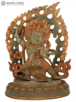 12" Vajrapani Idol in the Warrior Pose | Handmade Brass Statue | Made in India