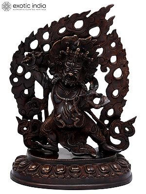 12" Vajrapani Idol in the Warrior Pose | Handmade Brass Statue | Made in India