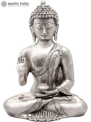 12" Preaching Buddha (Tibetan Buddhist Deity) In Brass | Handmade | Made In India