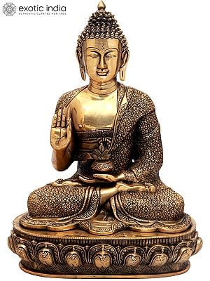 22" Preaching Buddha (Tibetan Buddhist Deity) In Brass | Handmade | Made In India