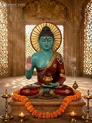 Brass Gautama Buddha In Abhaya Mudra