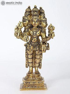 6" Trideva Brass Idols - Brahma, Vishnu, Shiva