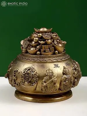 6" Bronze Feng Shui Wealth Pot (Superfine)