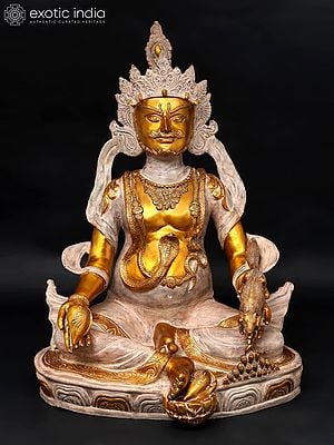 43" Large Size Handmade Lord Kubera Brass Statue - Tibetan Buddhist | Made In India