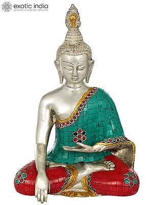 10" Lord Buddha in Bhumisparsha Mudra - Tibetan Buddhist In Brass | Handmade | Made In India