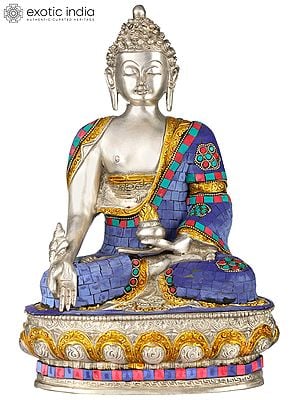 12" Medicine Buddha (Tibetan Buddhist Deity) In Brass | Handmade | Made In India