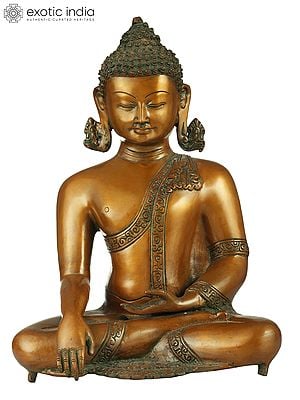 13" The Moment of Attaining The Supreme Enlightenment - Tibetan Buddhist In Brass | Handmade | Made In India