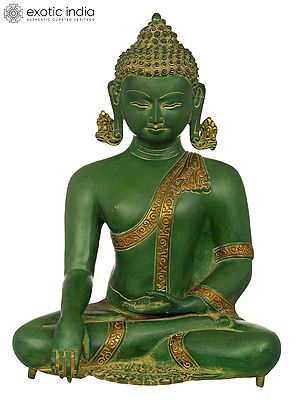 13" Supreme Enlightenment Tibetan Buddhist Brass Sculpture | Handmade Buddha Idol