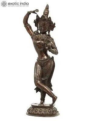 20" Tibetan Buddhist Maya Devi In Brass | Handmade | Made In India