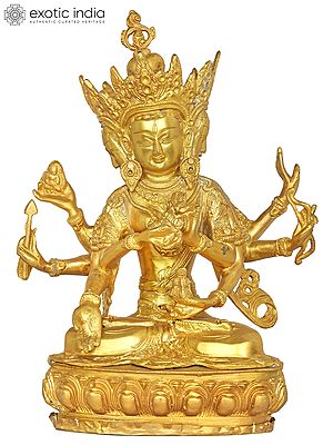 13" Ushnishvijaya – The Mother of All Buddhas In Brass | Handmade | Made In India