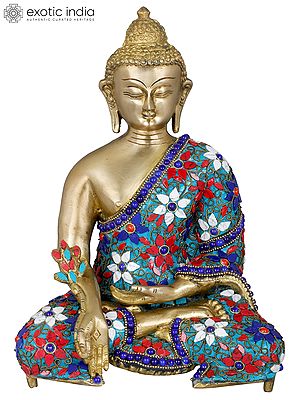 11" Tibetan Buddhist Deity Medicine Buddha In Brass | Handmade | Made In India