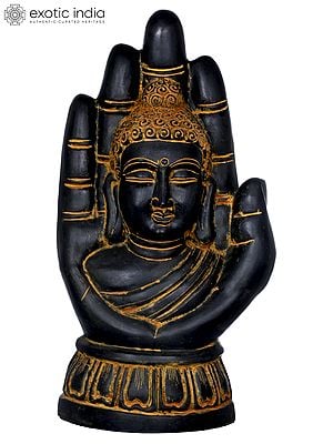 21" Large Size Buddha in Hand - Tibetan Buddhist In Brass | Handmade | Made In India