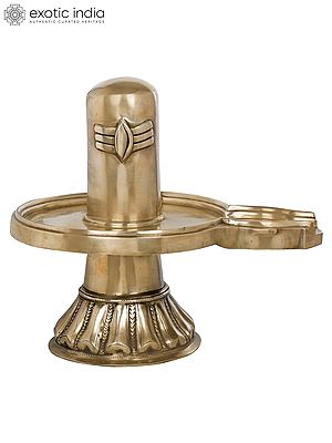 17" Shiva Linga in Brass | Handmade | Made in India