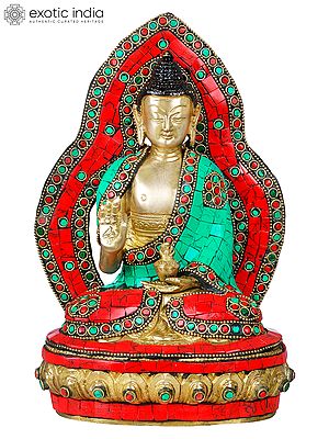 9" Preaching Buddha - Tibetan Buddhist In Brass | Handmade | Made In India