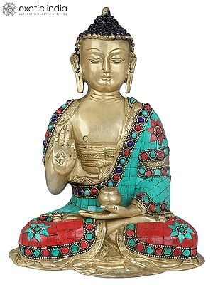 9" Gautama Buddha - Tibetan Buddhist In Brass | Handmade | Made In India