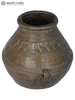 5" Old Style Tribal Lota in Brass | Handmade | Made in India