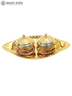 2" Sindoor/Roli/Puja Box in Brass | Handmade | Made In India