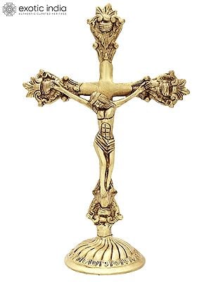 11" Jesus Brass Statue | Handmade Indian Crafted Idol