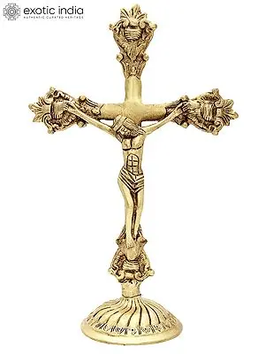 11" Jesus Brass Statue | Handmade Indian Crafted Idol