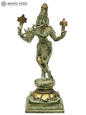 7.2" Handmade Lord Murli Krishna Statue | Krishna Statue for Home Decor | Made in India