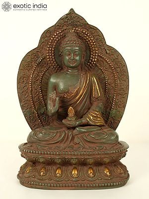 10" Tibetan Buddhist Deity Medicine Buddha | Brass Buddha | Brass Statue | Handmade | Made In India