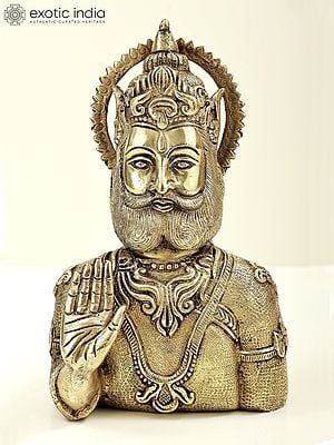 8" Maharaja Agrasen Bust | Brass Maharaja Agrasen Bust | Brass Statue | Handmade | Made In India