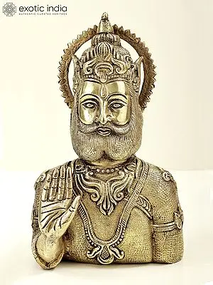 8" Maharaja Agrasen Bust | Brass Maharaja Agrasen Bust | Brass Statue | Handmade | Made In India