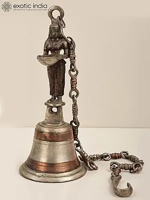11" Brass Deepalakshmi Hanging Bell | Handmade | Made in India