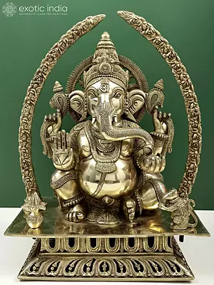 22" Handmade Bhagawan Ganesha with Arch
