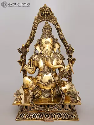 24" Handmade Bhagawan Ganesha with Kirtimukha