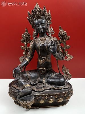 24" Goddess Green Tara (Tibetan Buddhist Deity) | Handmade