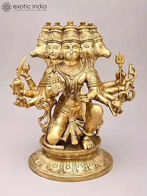 15" Panchamukhi Hanuman | Bronze Masterpiece | Handmade