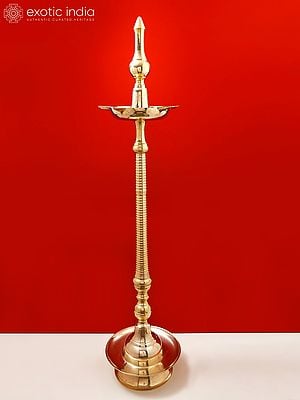 61" Large Brass Kavala Lamp | Handmade