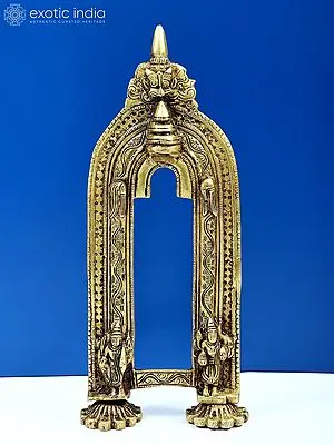 13" Brass Prabhavali with Mythical Yali | Handmade