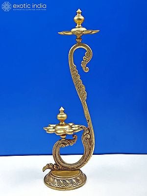 20" Brass Double Layer Lamp