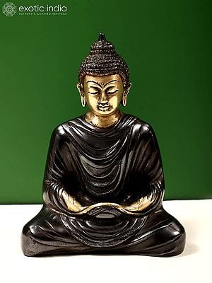 7" Brass Lord Buddha in Dhyana Mudra